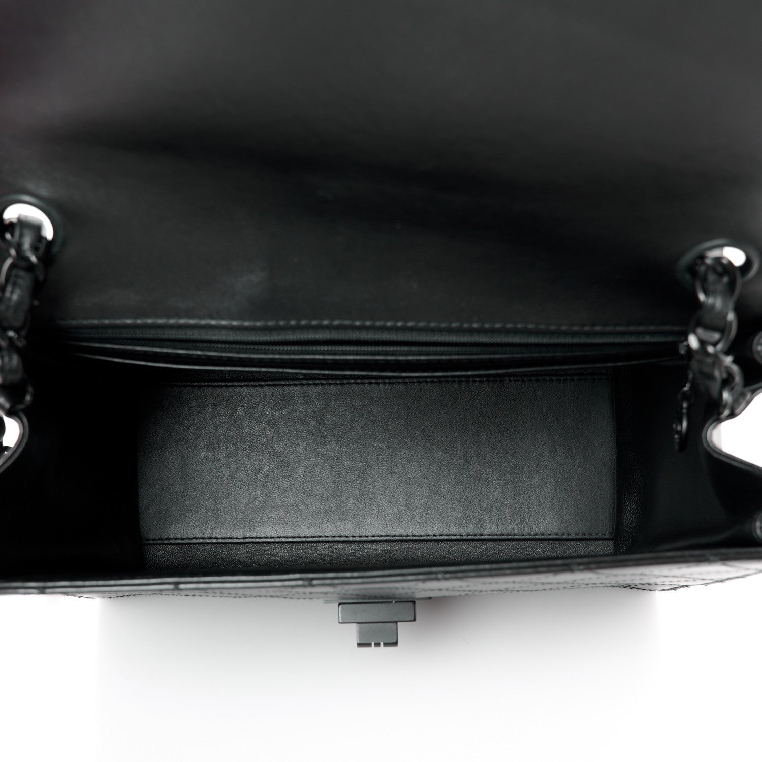 Chanel Calfskin Diamond Stitched Flap Shoulder Bag Black 5 of 11