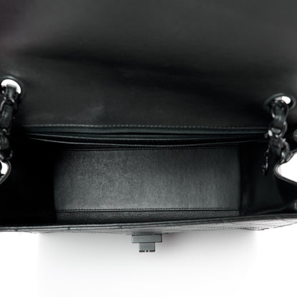 Chanel Calfskin Diamond Stitched Flap Shoulder Bag Black 5 of 11