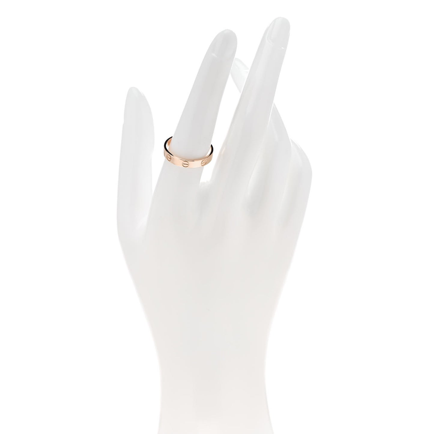 18K Pink Gold 3.5mm LOVE Wedding Band Ring 56 7.5