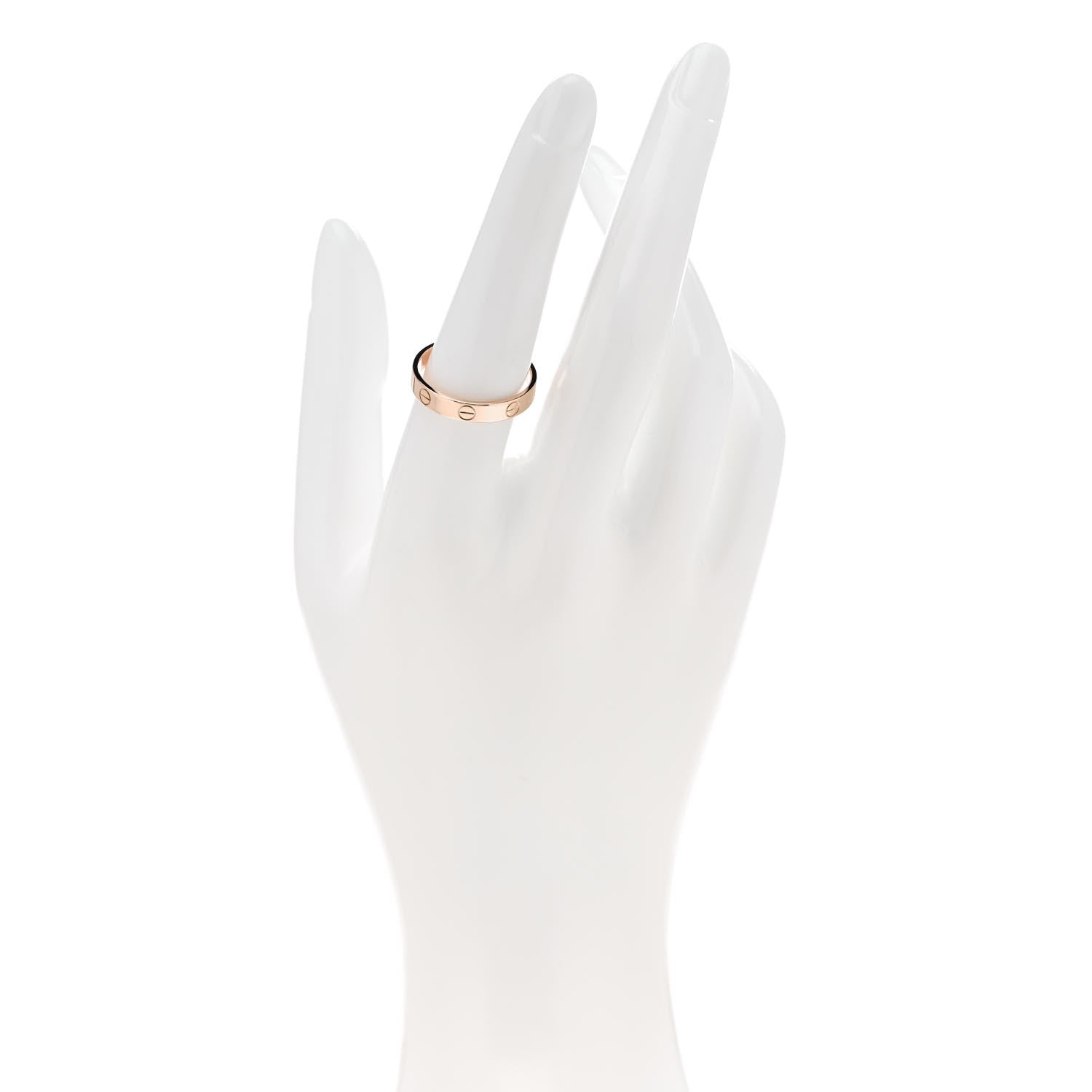 Cartier 18K Pink Gold 3.5mm LOVE Wedding Band Ring 56 7.5 2 of 4