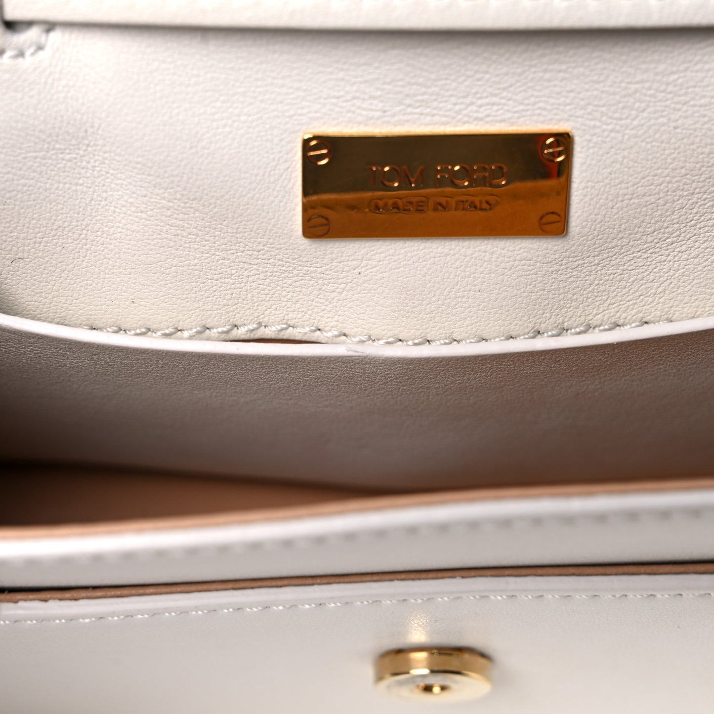 Calfskin Sedgwick Zip Clutch White