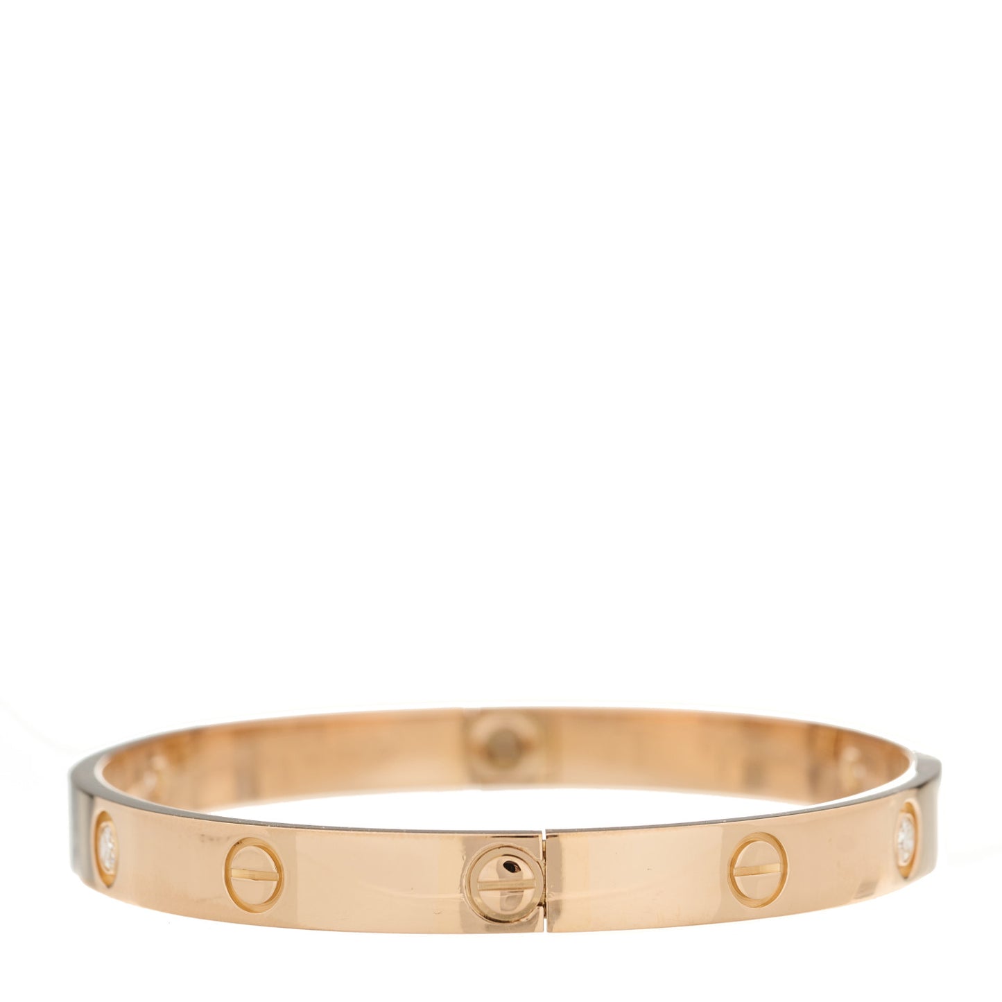 18K Pink Gold 4 Diamond LOVE Bracelet 18