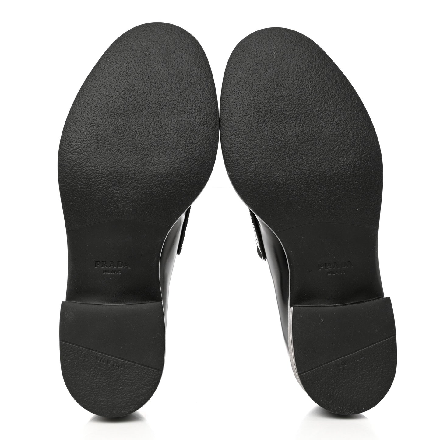 Spazzolato Metal Triangle Logo 50mm Loafers 36.5 Black