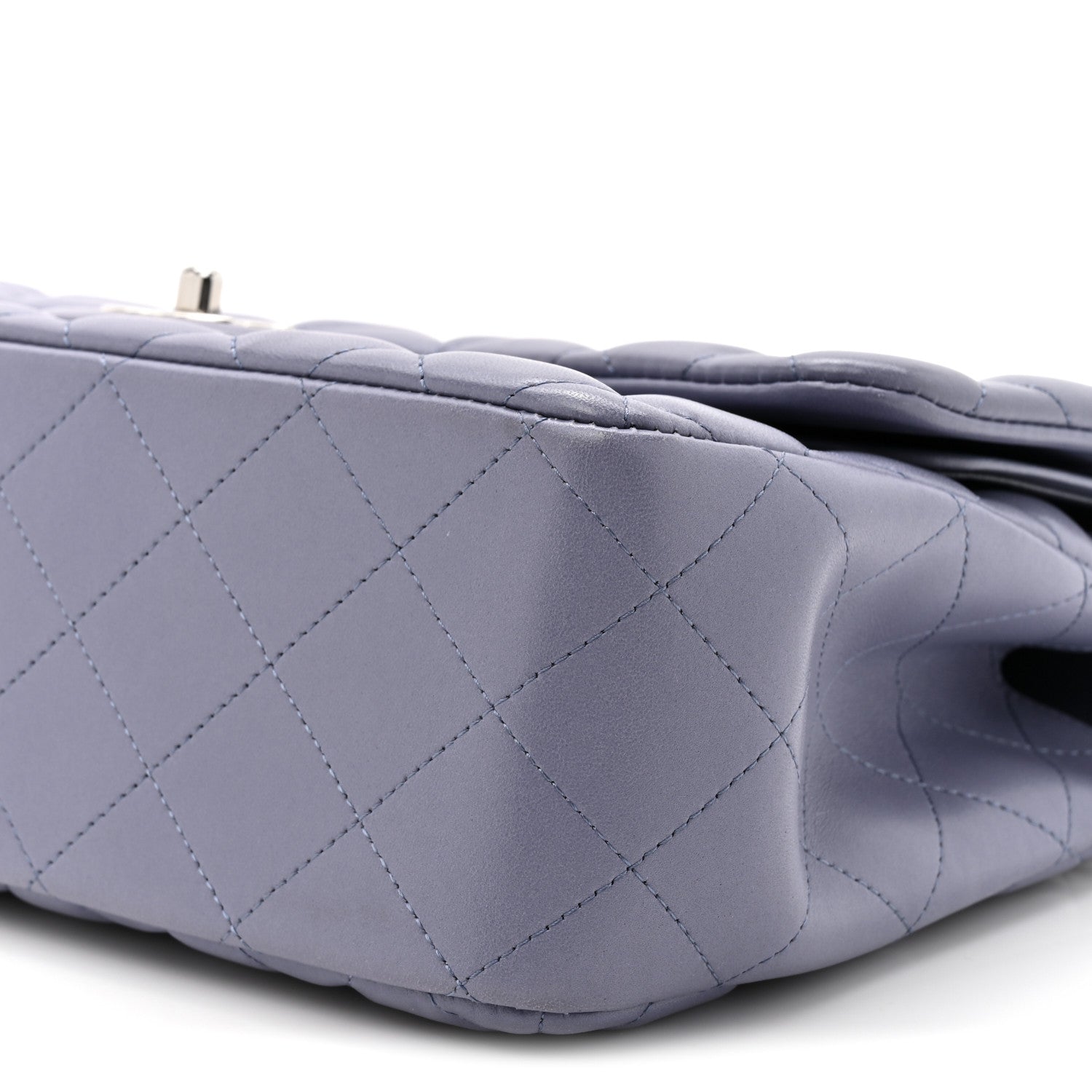 Chanel Lambskin Quilted Jumbo Double Flap Light Purple 9 of 10