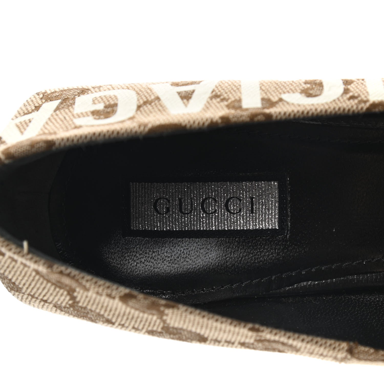 Balenciaga X GUCCI GG Monogram Square Knife 80mm Pumps 37.5 Beige Ebony 7 of 10