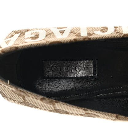 Balenciaga X GUCCI GG Monogram Square Knife 80mm Pumps 37.5 Beige Ebony 7 of 10