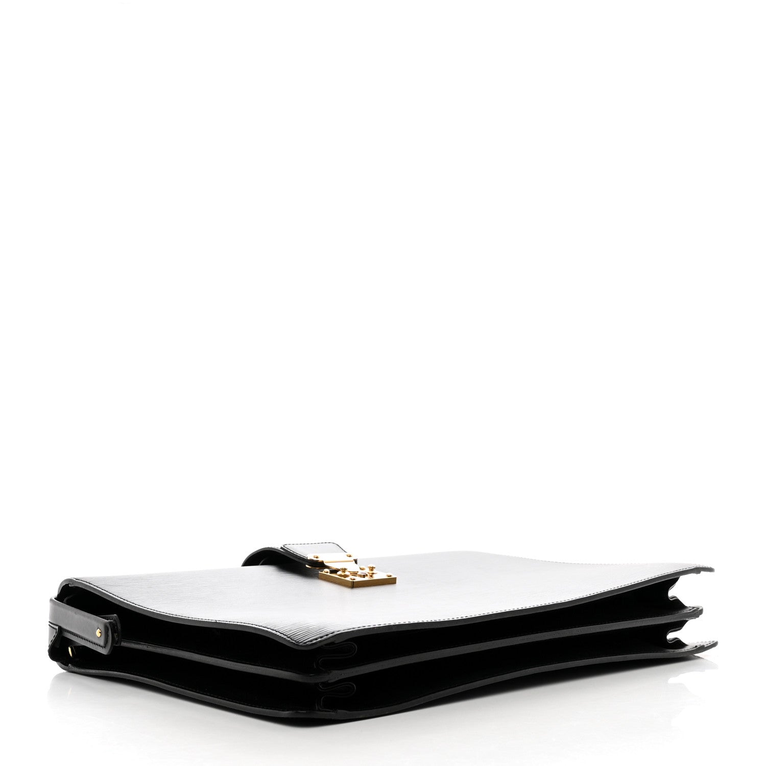 Louis Vuitton Epi Serviette Fermoir Briefcase Black 4 of 8