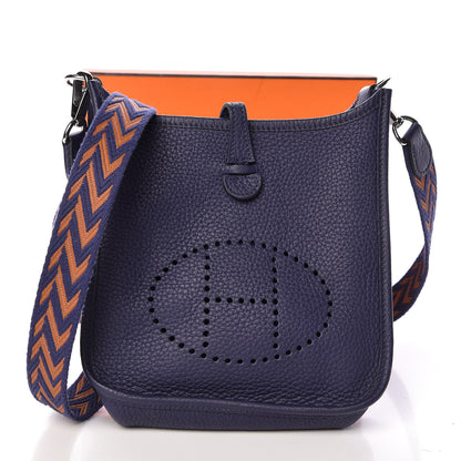 Hermes Taurillon Clemence Amazone Evelyne TPM Bleu Encre 11 of 11