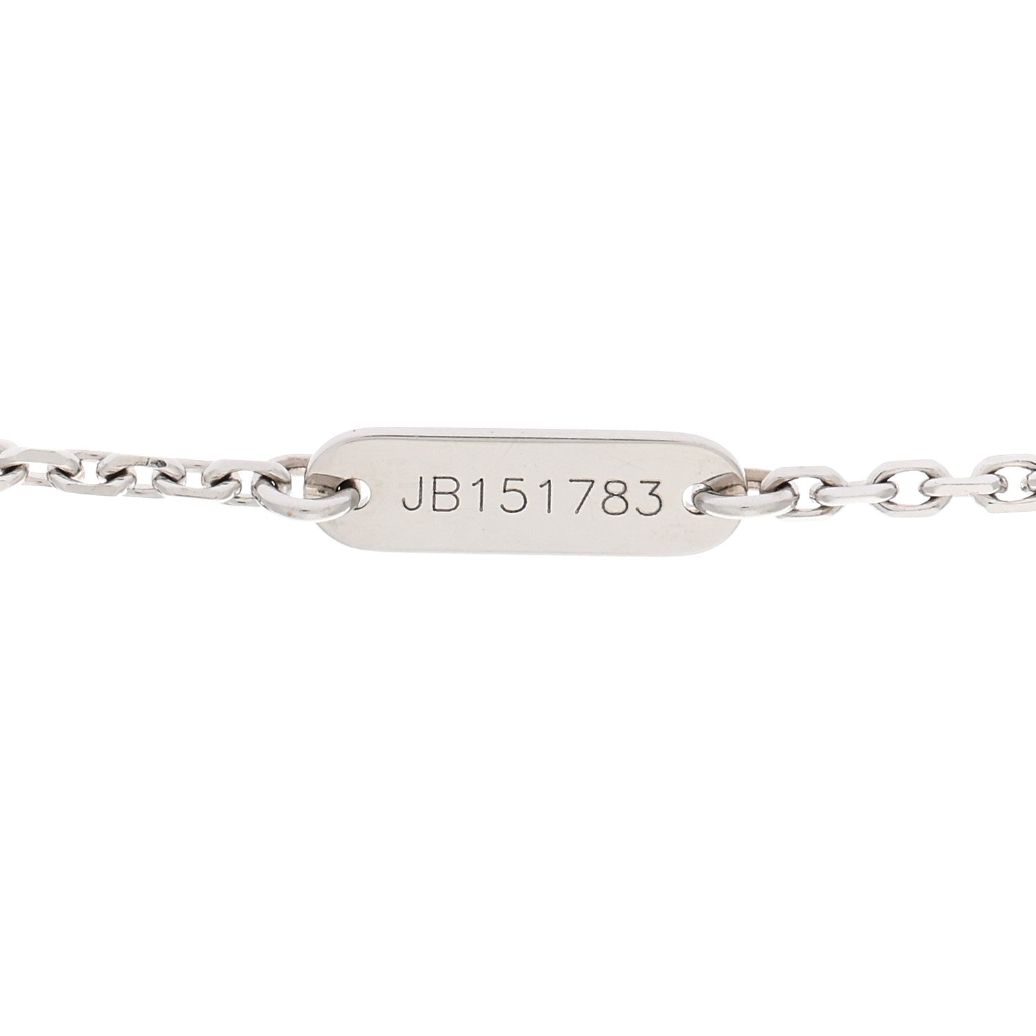 Van Cleef & Arpels 18K White Gold Diamond Vintage Alhambra Pendant Necklace 5 of 6