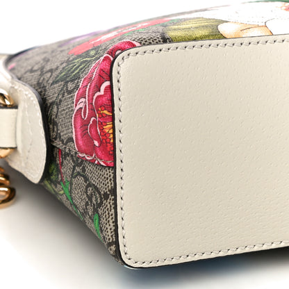 Gucci GG Supreme Monogram Flora Web GG Small Ophidia Dome Shoulder Bag White 10 of 11
