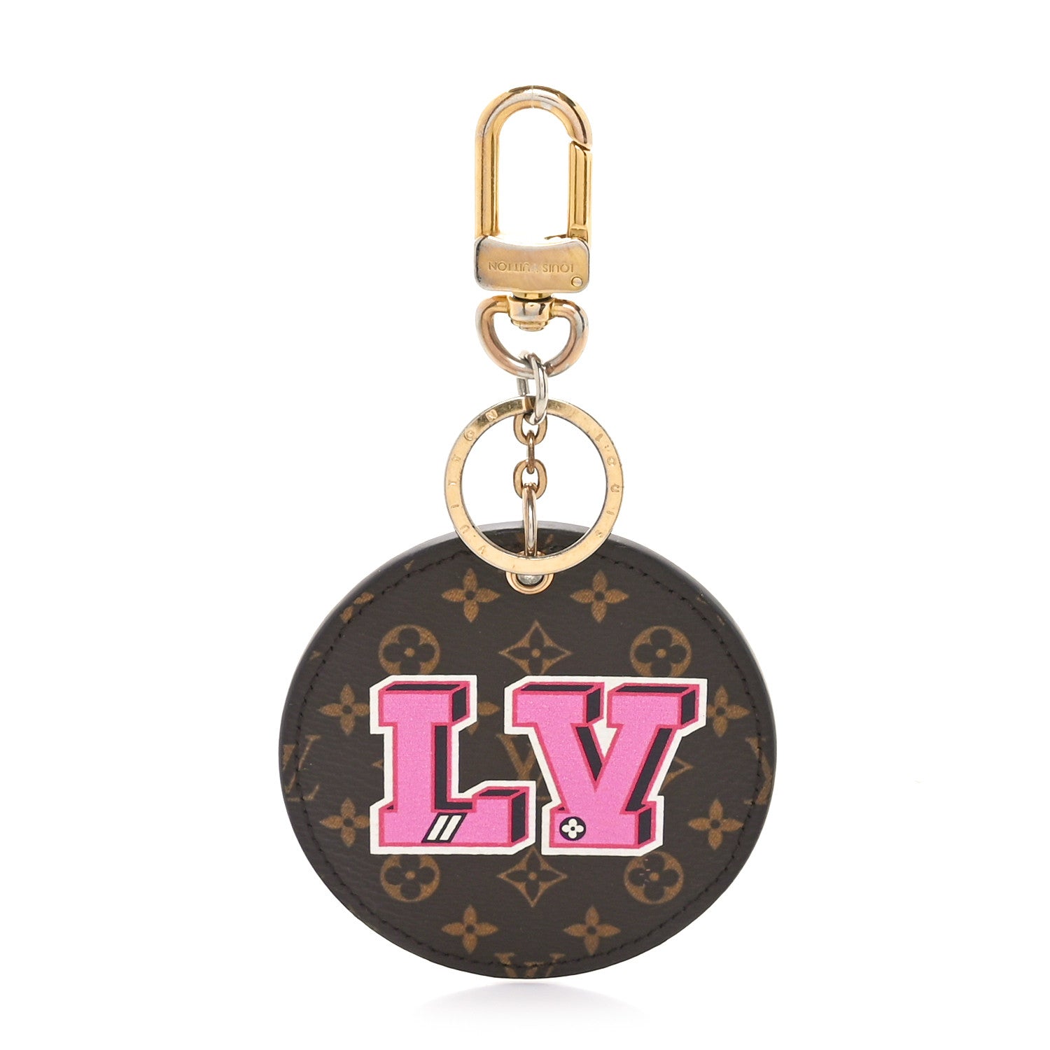 Louis Vuitton Monogram Patches Bag Charm Key Ring 1 of 4
