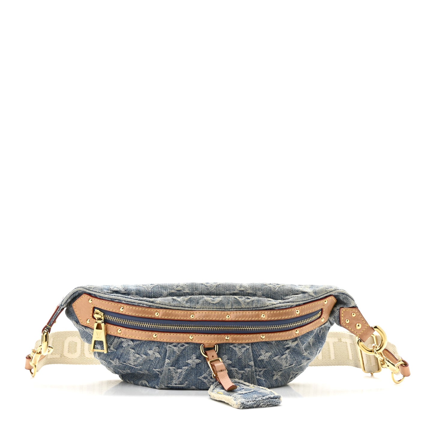 Monogram Denim High Rise Bumbag Blue