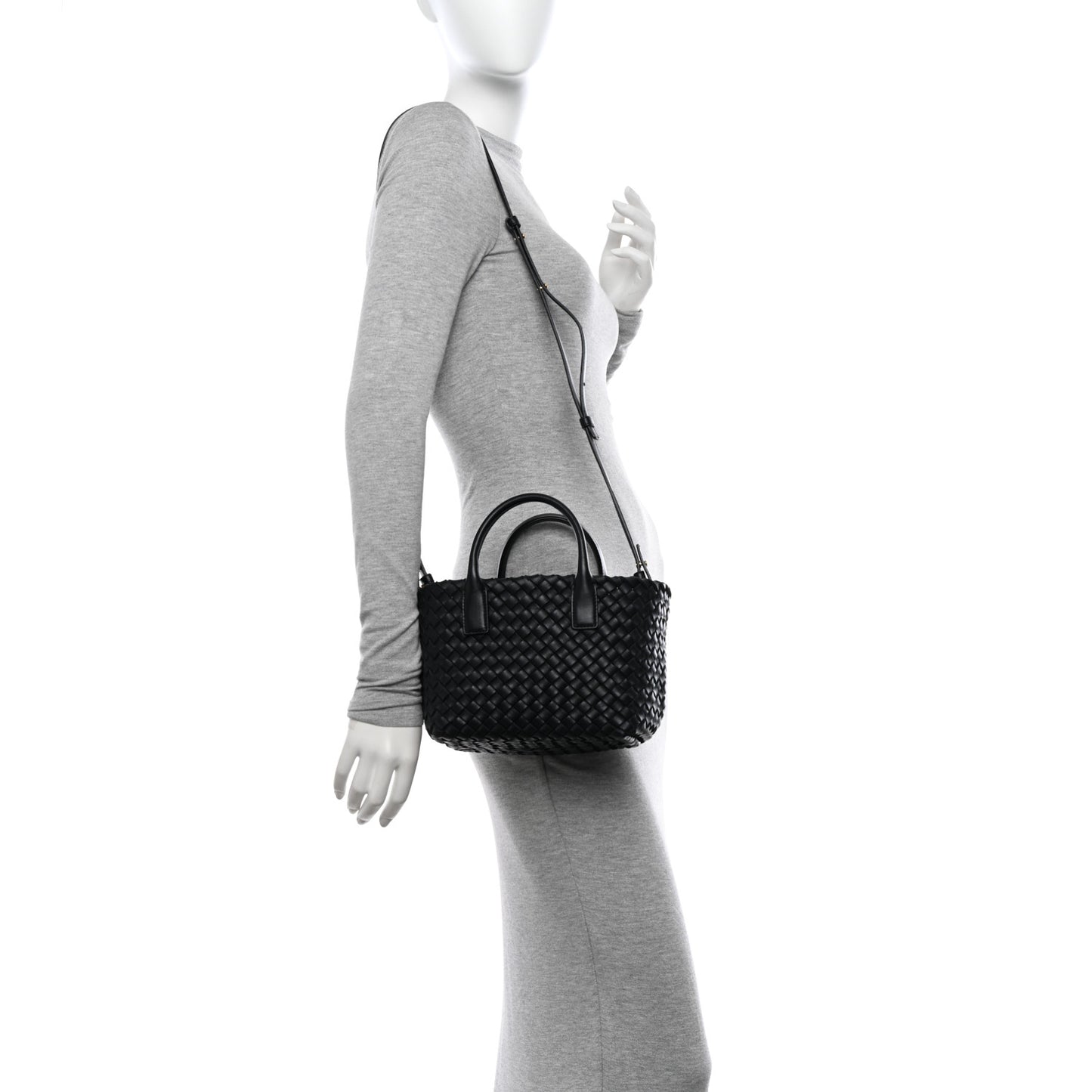 Nappa Intrecciato Mini Cabat Black