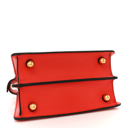 Fendi Shiny Nappa Petite Peekaboo I SEE U Satchel Papavero 4 of 15