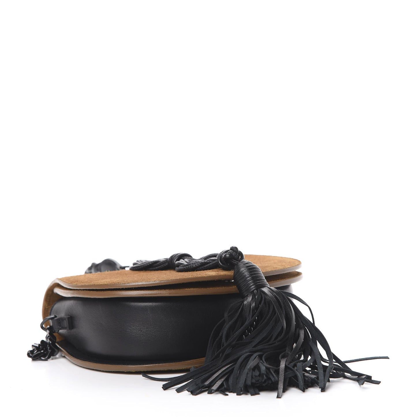 Suede Passementerie Chain Bag Brown