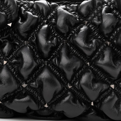 Valentino Garavani Nappa Small Spikeme Hobo Bag Black 7 of 10