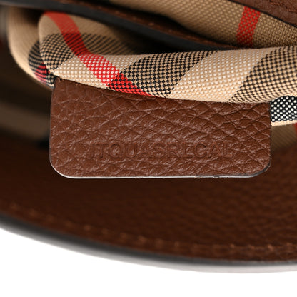 Burberry Calfskin Vintage Check Note Crossbody Bag Tan 7 of 12