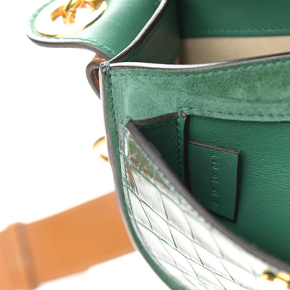 Chloe Calfskin Crocodile Embossed Small Tess Bag Woodsy Green 7 of 15