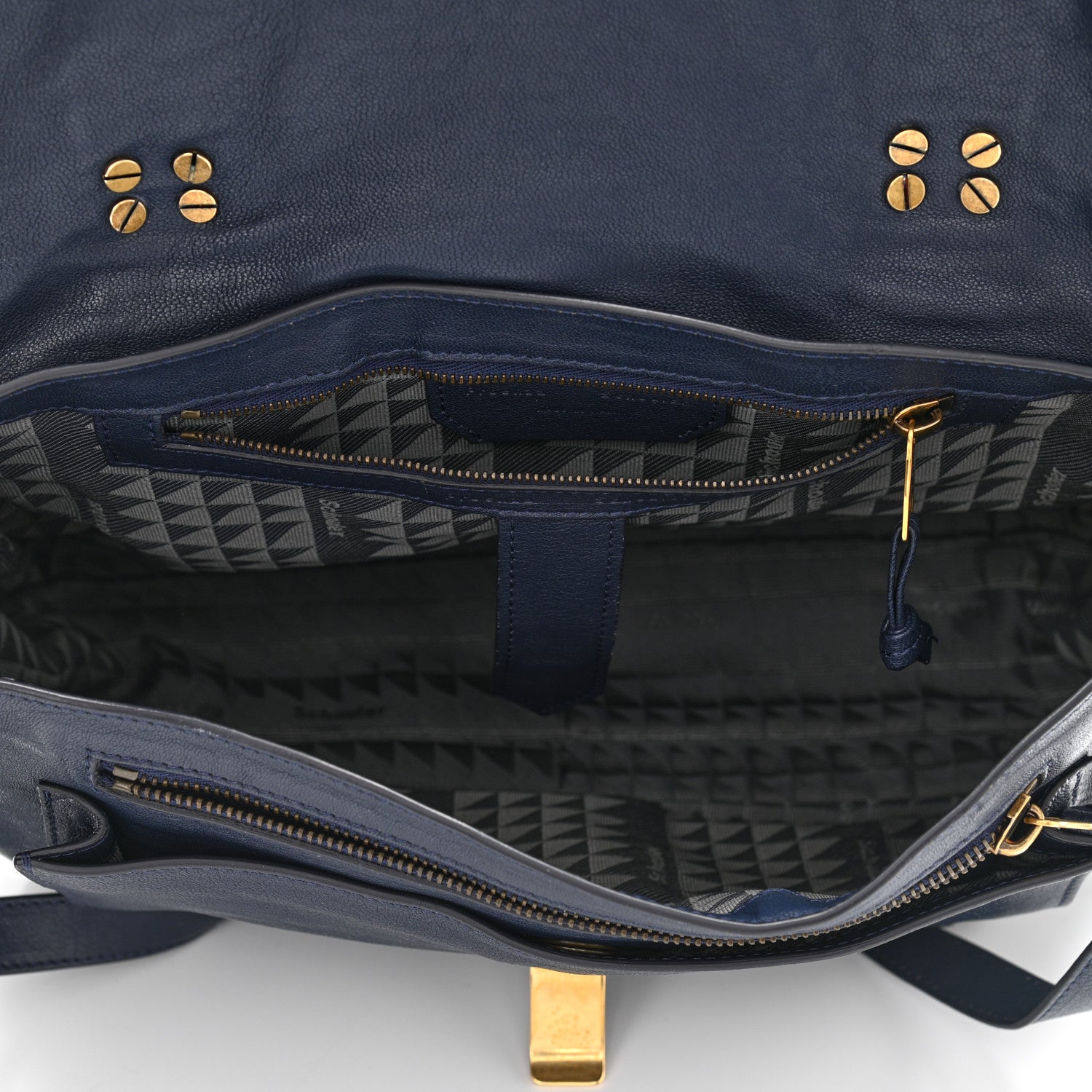 Proenza Schouler Lambskin Medium PS1 Satchel Midnight 10 of 21