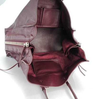 Balenciaga Veau Papier A4 Zip Around Tote Rouge Aubergine 5 of 7