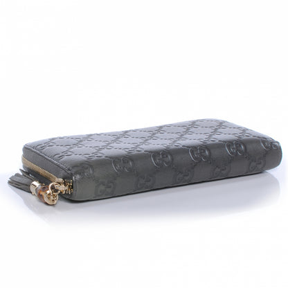 Gucci Guccissima Bamboo Tassel Zip Around Wallet Grey 4 of 7