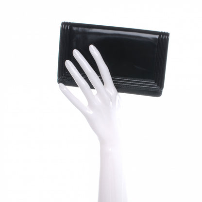 Chanel Glazed Calfskin Boy Yen Wallet Black 2 of 8