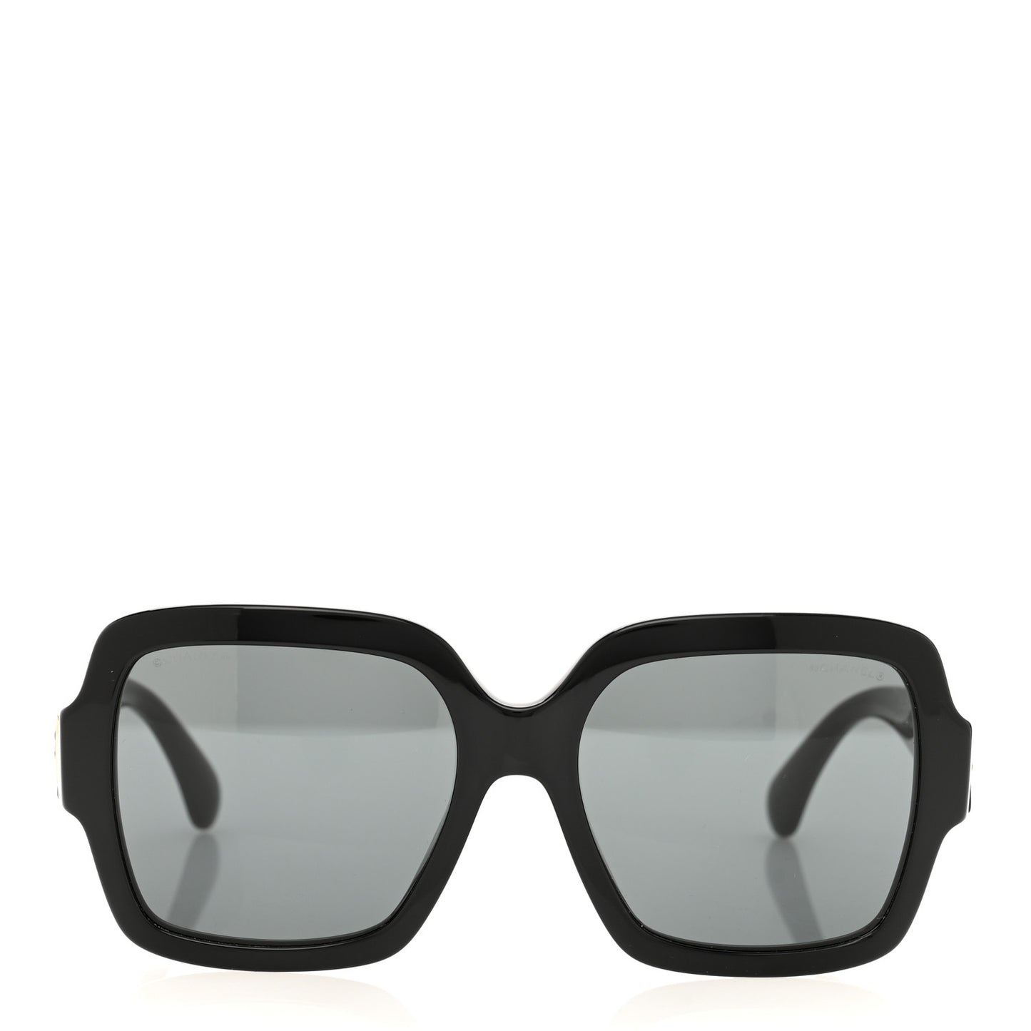 Acetate Square Heart Sunglasses 5479-A Black