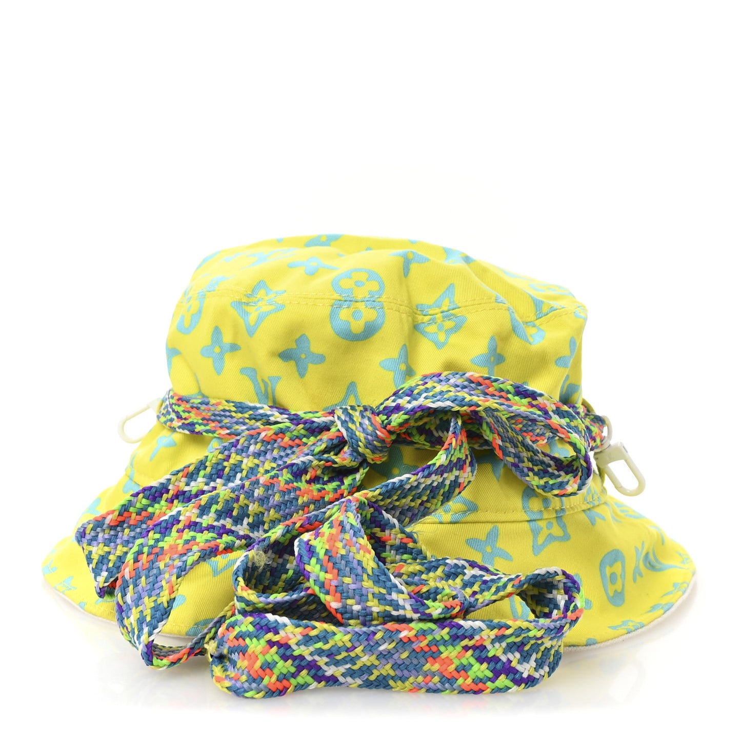 Cotton Monogram Reversible Play LV Bead Bucket Hat S Lime