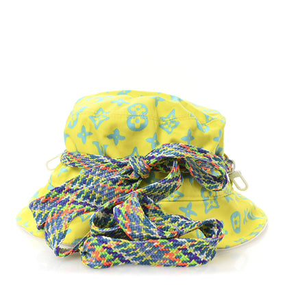 Louis Vuitton Cotton Monogram Reversible Play LV Bead Bucket Hat S Lime 11 of 14