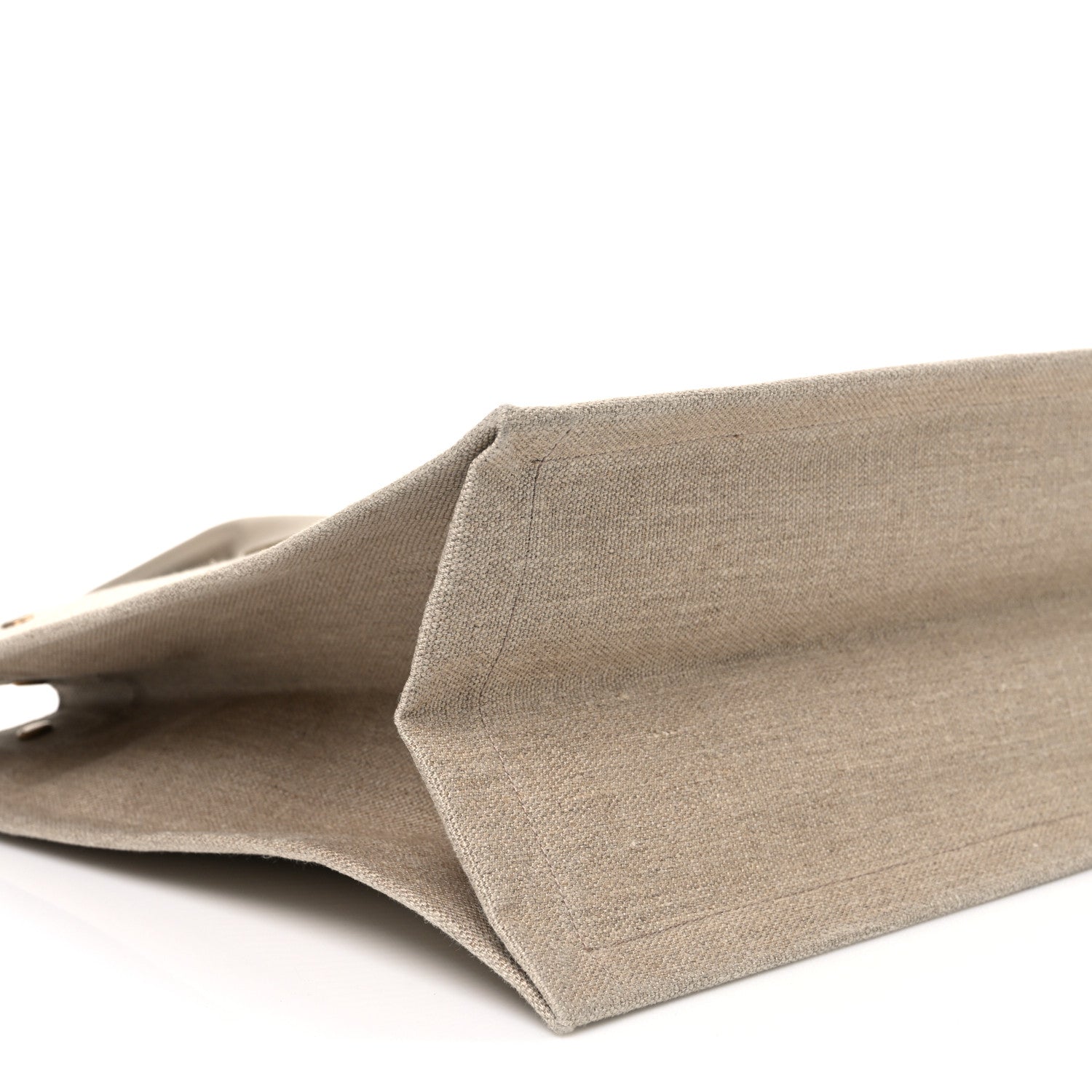 Saint Laurent Linen Calfskin Rive Gauche Tote Beige Sea Salt 9 of 10