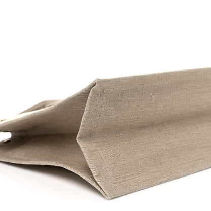 Saint Laurent Linen Calfskin Rive Gauche Tote Beige Sea Salt 9 of 10