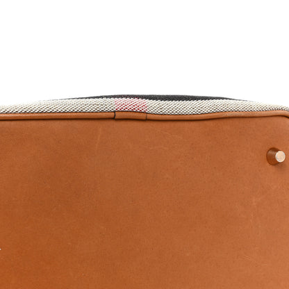 Burberry Canvas Mega Check Medium Ashby Hobo Saddle Brown 12 of 16