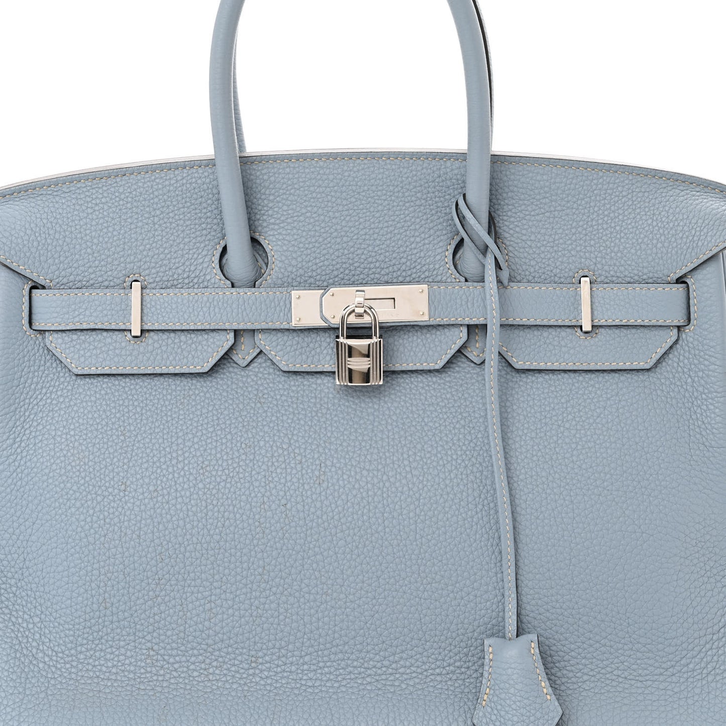 Togo Birkin 35 Bleu Lin