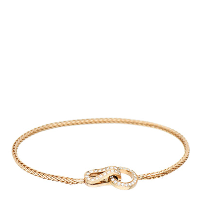 Cartier 18K Yellow Gold Diamond Agrafe Bracelet 1 of 4