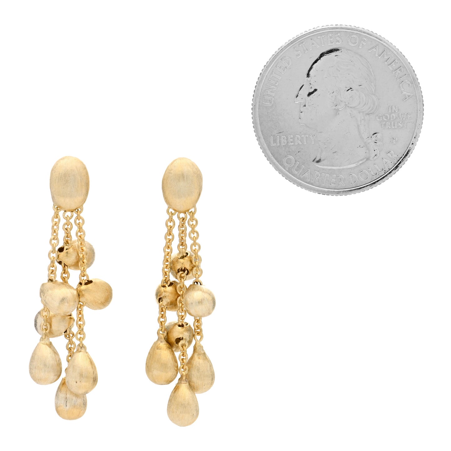 18K Yellow Gold Siviglia Three Strand Earrings