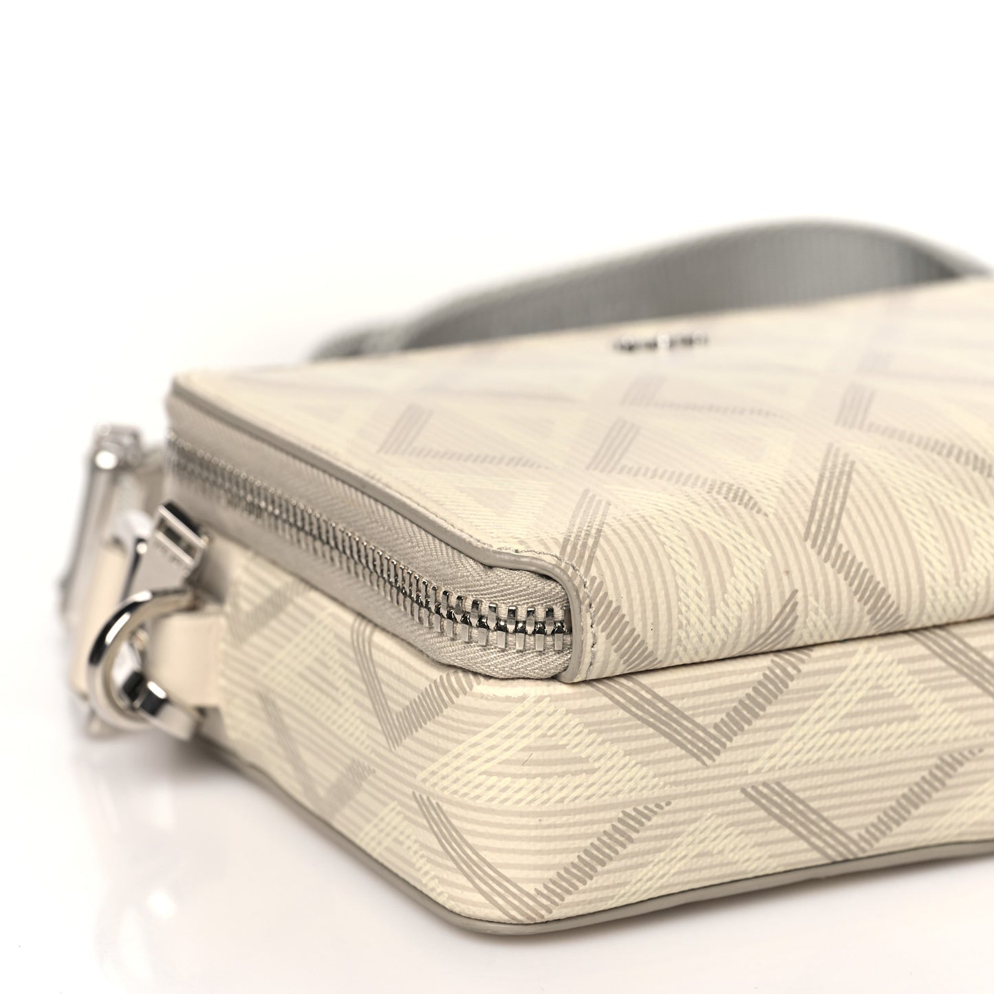 Coated Canvas CD Diamond Messenger Pouch Natural