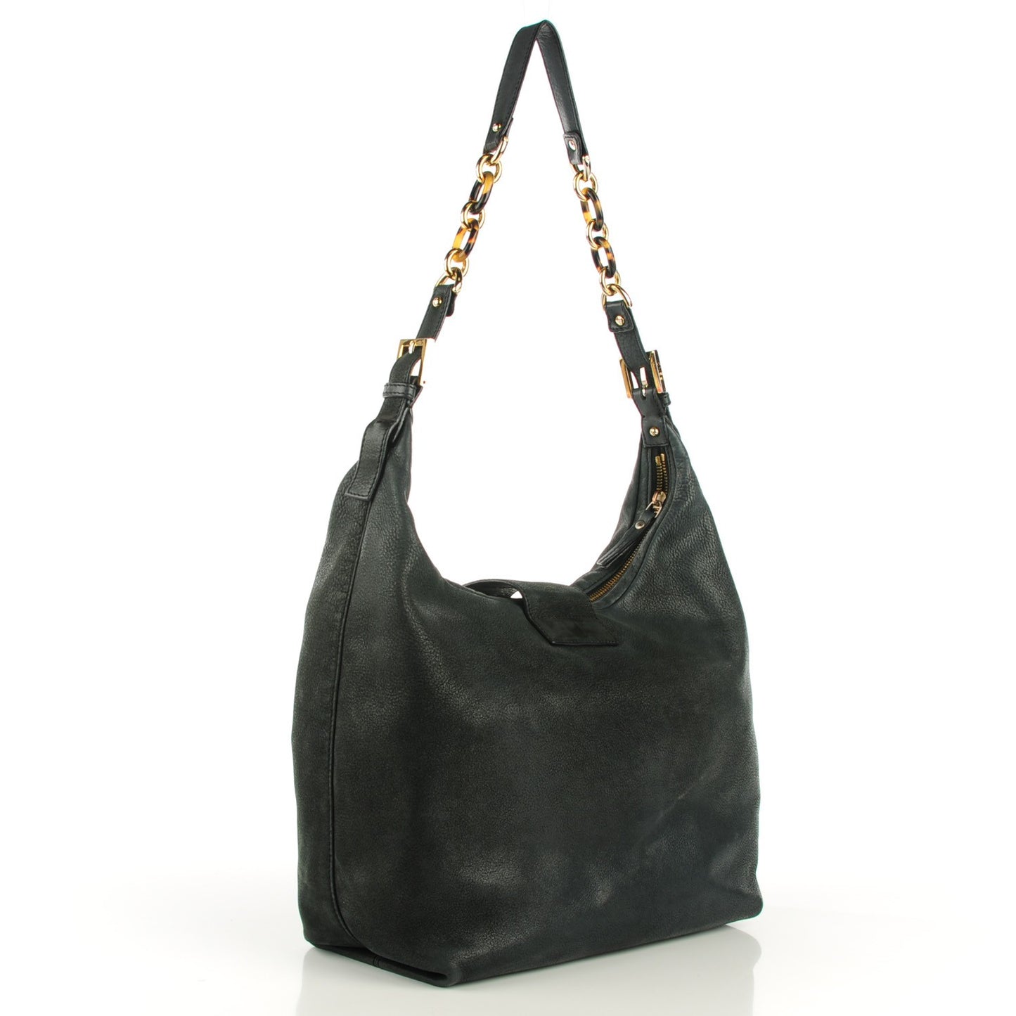 Vitello Savana Forever Hobo Black Tartaruga Natural
