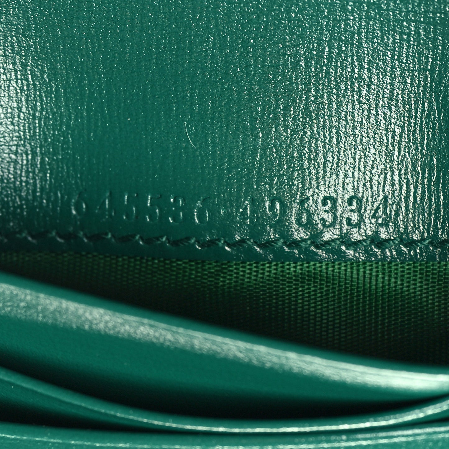 Calfskin Jackie 1961 Card Case Emerald Green