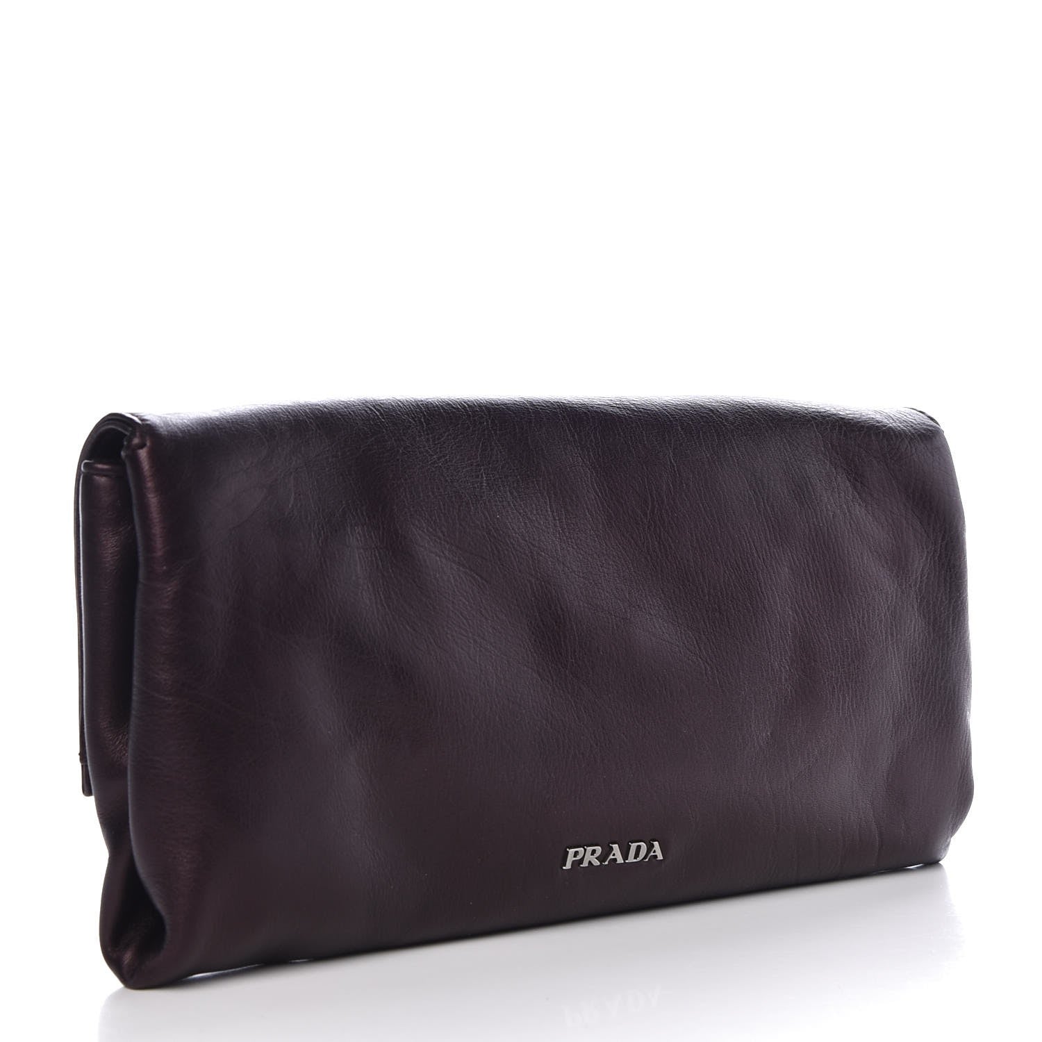 Prada Nappa Python Clutch Purple 3 of 9