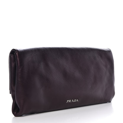 Prada Nappa Python Clutch Purple 3 of 9