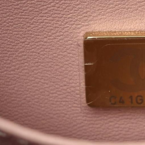 Caviar Quilted Small Coco Handle Flap Light Pink