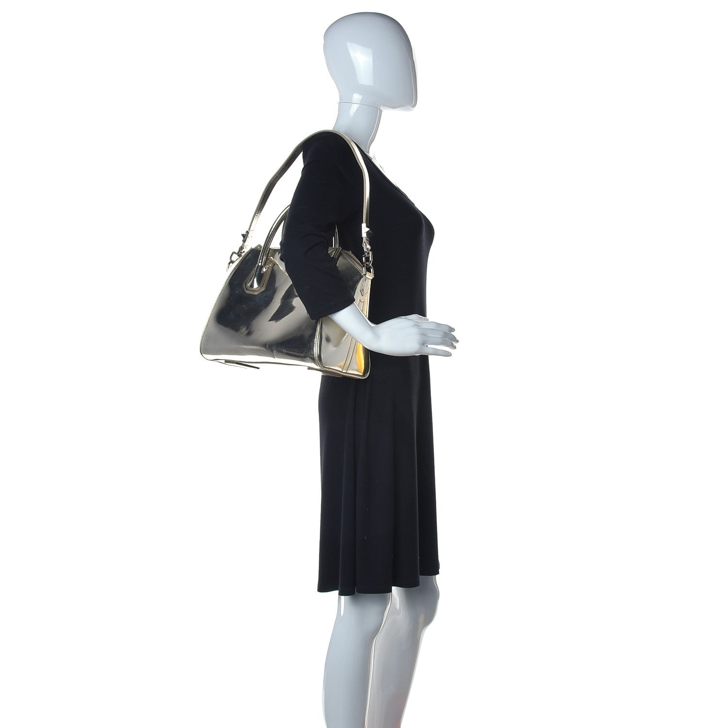 Givenchy Metallic Calfskin Medium Antigona Gold 2 of 23