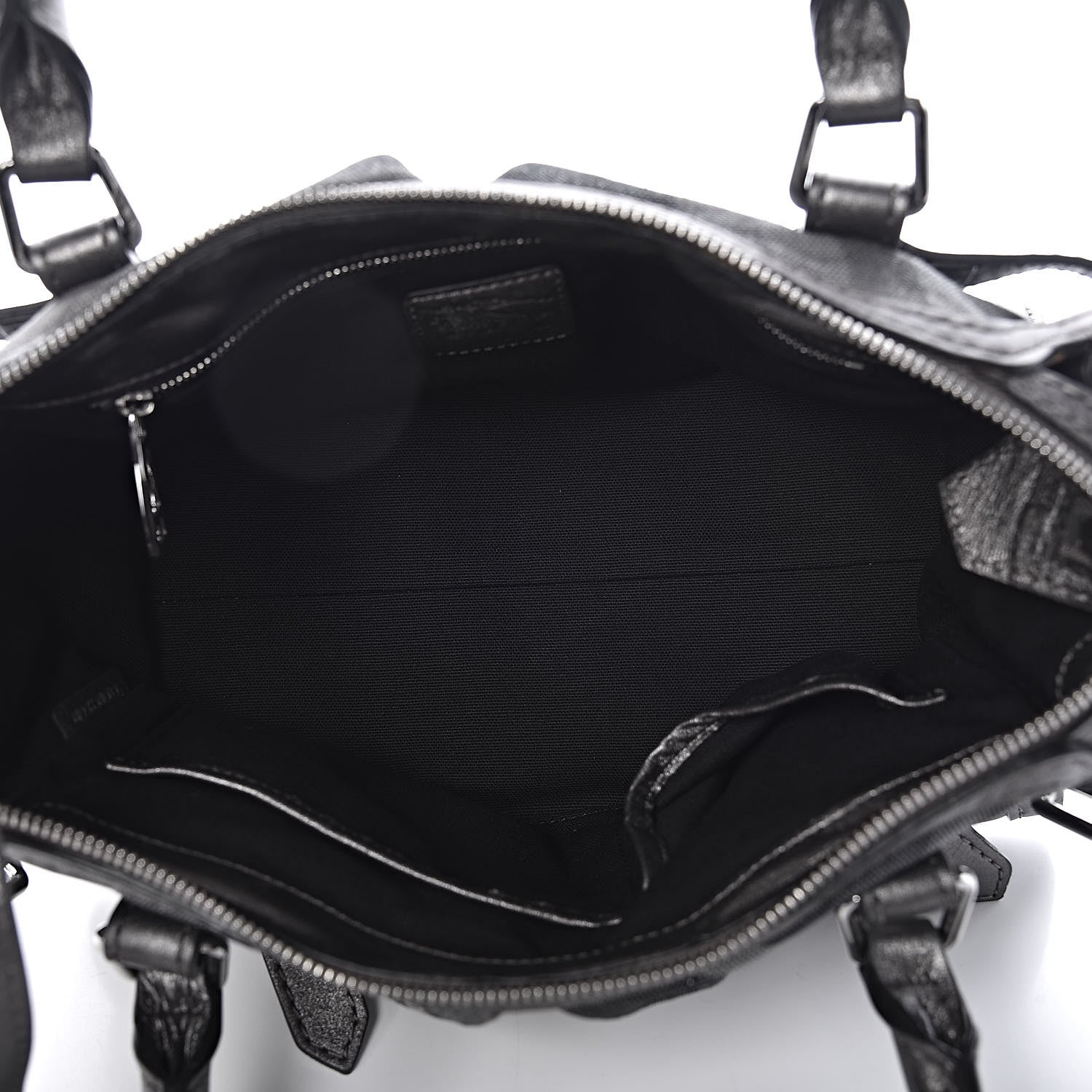 Burberry Shimmer Check Pilgrim Satchel Pewter 5 of 13