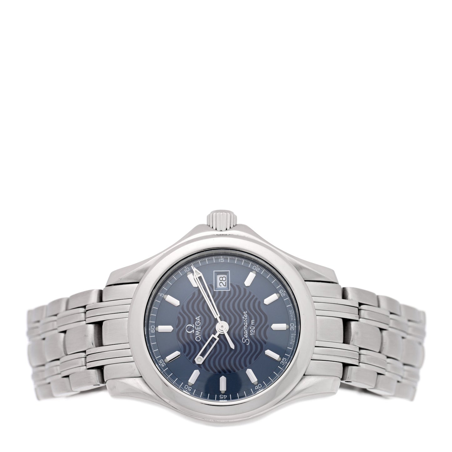Stainless Steel 28mm Seamaster 120M Quartz Watch Blue 2571.81.00