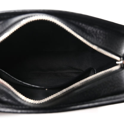 Gucci Monogram Jumbo GG Textured Dollar Calfskin Web Mini Crossbody Bag Black 5 of 10