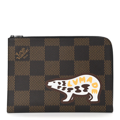 Louis Vuitton X NIGO Giant Damier Ebene Bear Pochette Jour GM 1 of 8