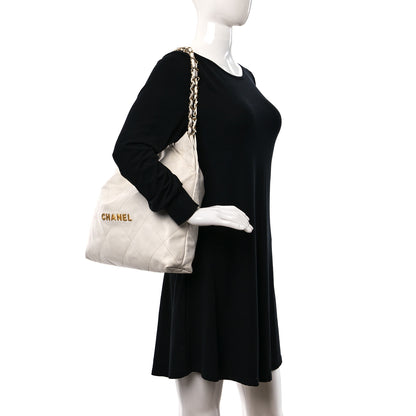 Chanel Shiny Calfskin Quilted Chanel 22 White 2 of 13