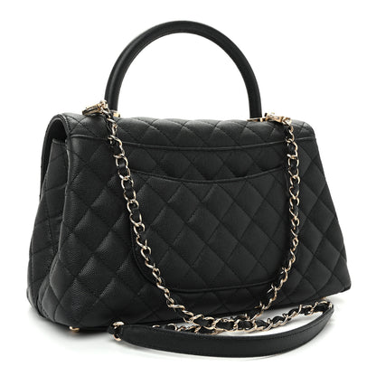 Chanel Caviar Quilted Small Coco Handle Flap Black 3 of 10