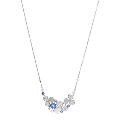 Tiffany Platinum Diamond Tanzanite Paper Flowers Cluster Pendant Necklace 1 of 3