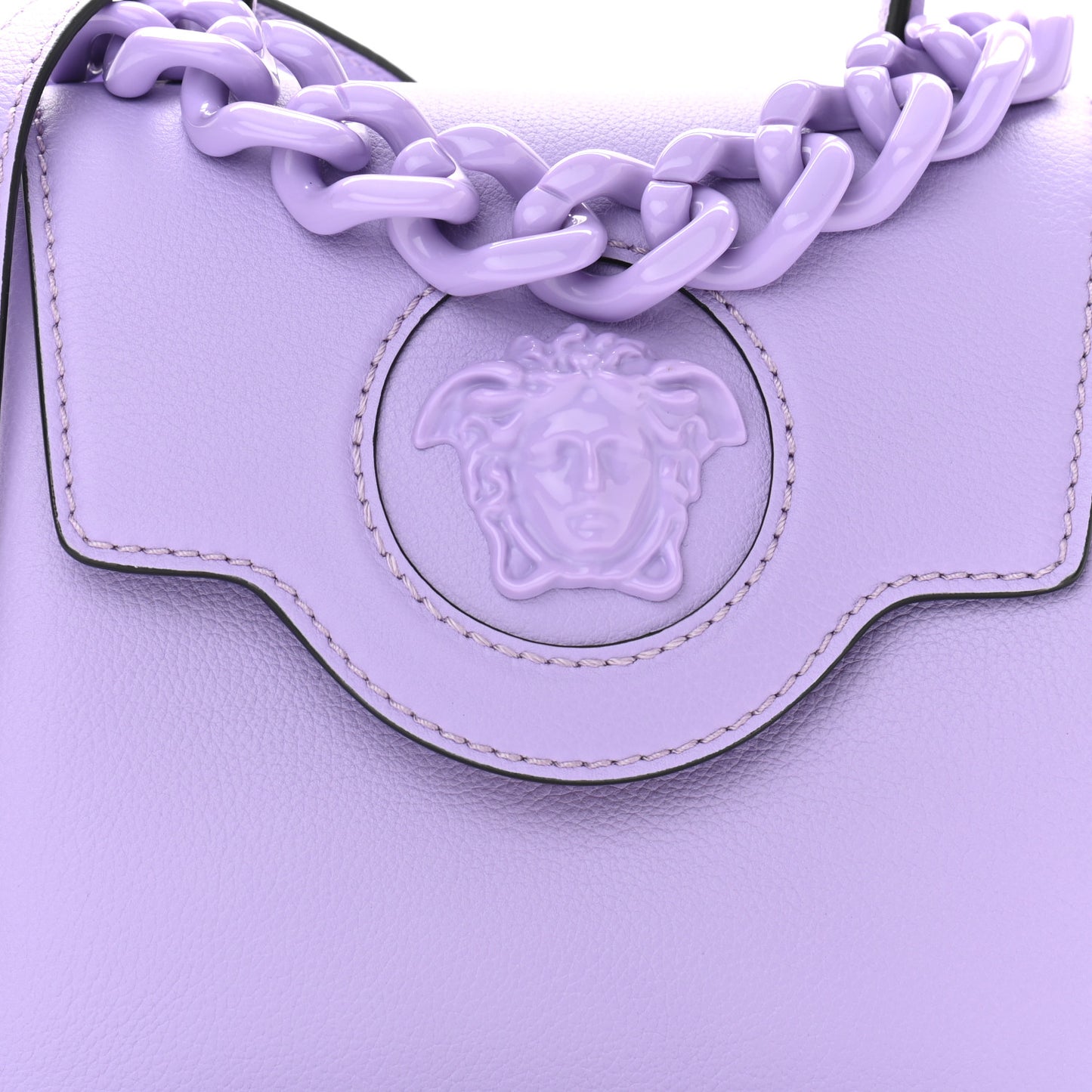 Calfskin Medusa Small Top Handle Handbag Lilac